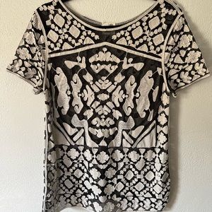 Anthropologie embroidered top, size Medium.